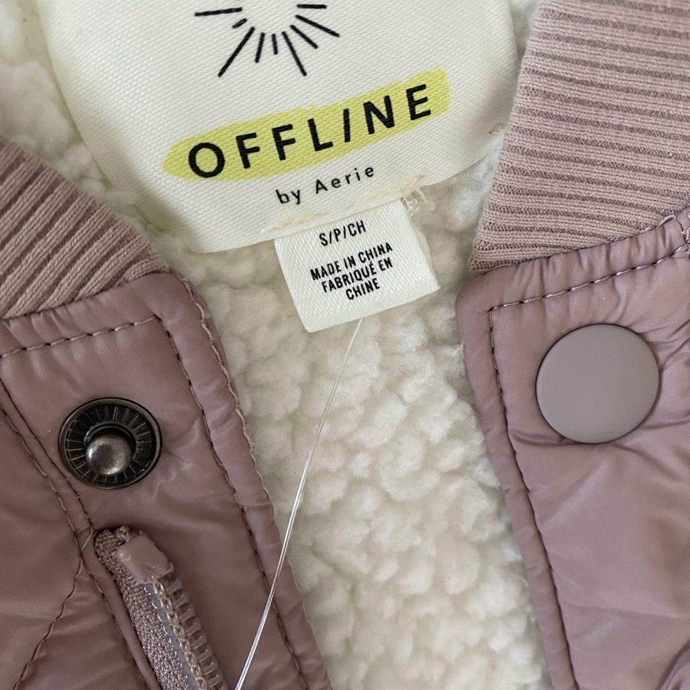 Aerie Offline quilted bomber S